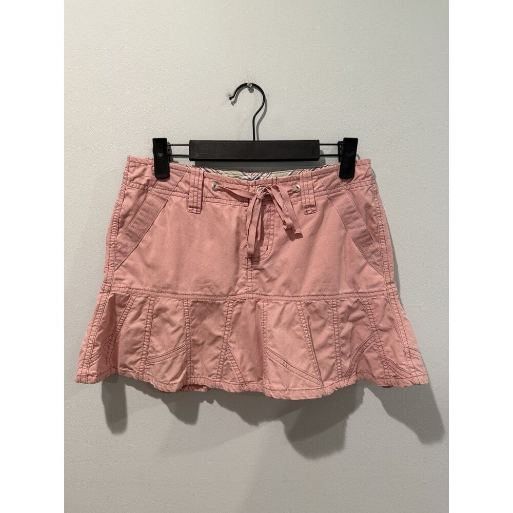 Vintage Y2K Periscope Mini Skirt 0 Pink Cotton Travel Coquette Twee Preppy